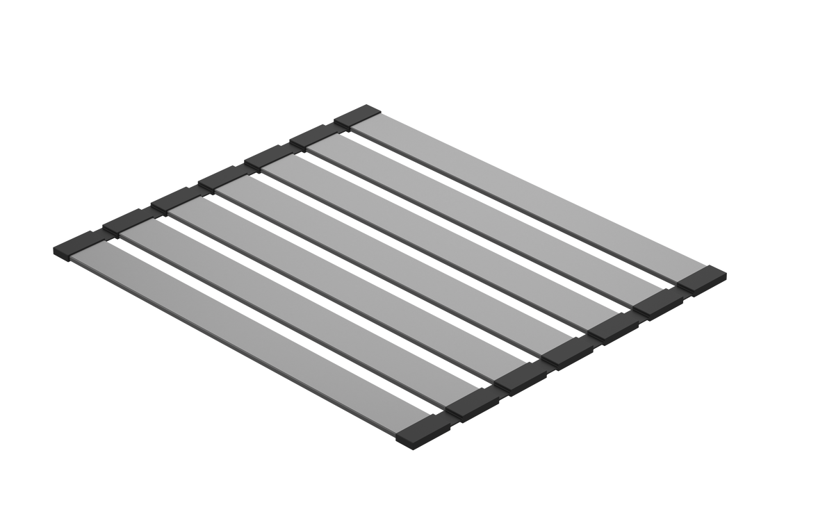 Zomodo CNC3844R-PS - Thick Stainless Steel Roll-Out Drying Mat - Platinum Sonix