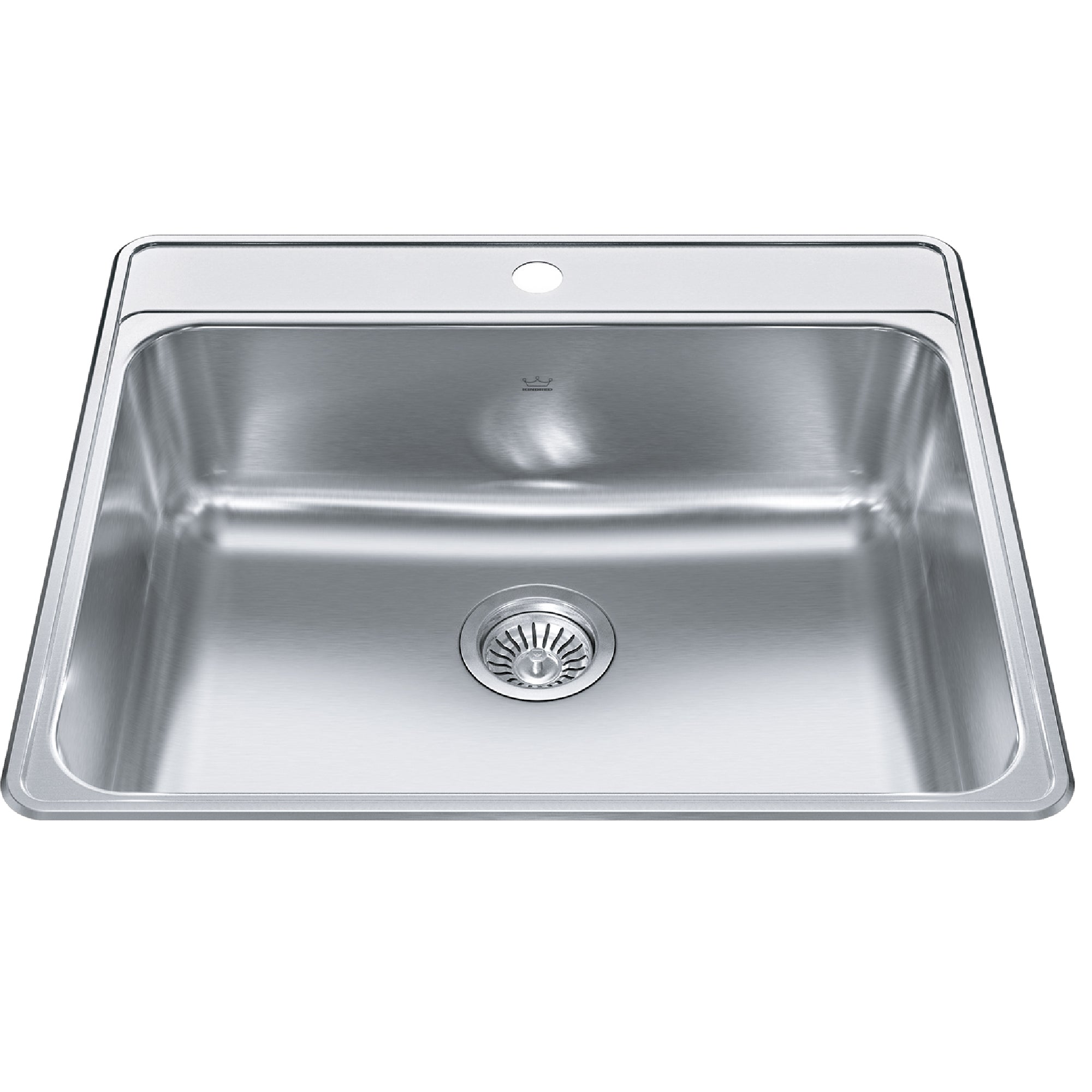 Kindred CSLA2522-8-1CB- Creemore 25-in LR x 22-in FB Drop In Single Bowl 1-Hole Stainless Steel Kitchen Sink