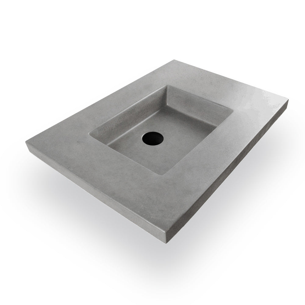 Lacava - Concrete Vanity Top Made Of Concrete For Vanity Ntr-Un-30, No Faucet Holes