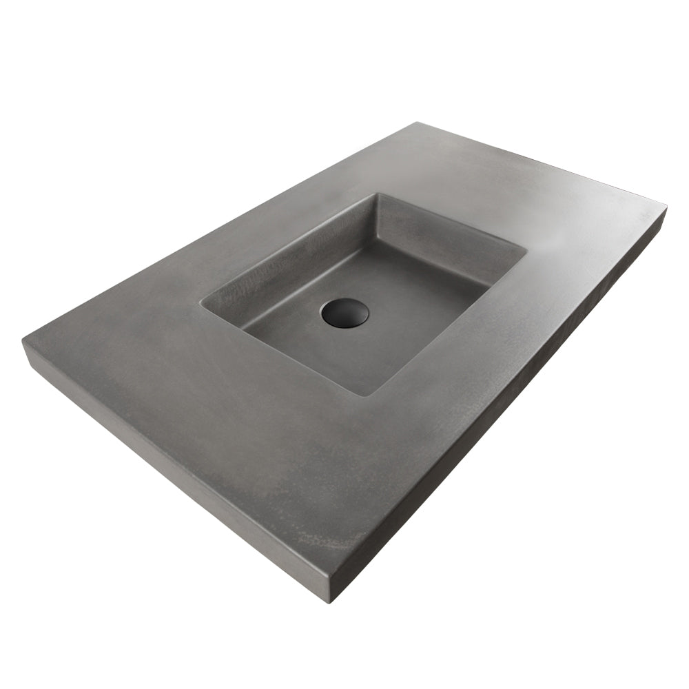 Lacava - Countertop Made Of Concrete For Vanity Ntr-Un-36, One Faucet Hole