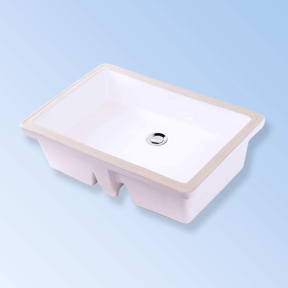 Lacava - Under-Counter Porcelain Bathroom Sink With An Overflow, Unglazed Exteri. 22"W, 15 3/8"D, 6"H