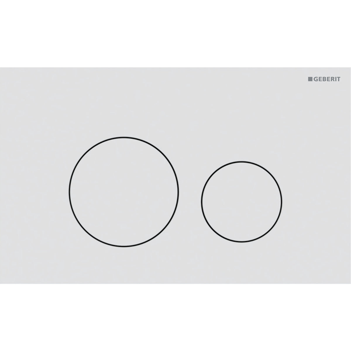 Geberit 115.628.JT.1 - Geberit Sigma40 Actuator Plate, Round, Dual Flush: Plate, Button: White Matt / Easy-To-Clean Coated