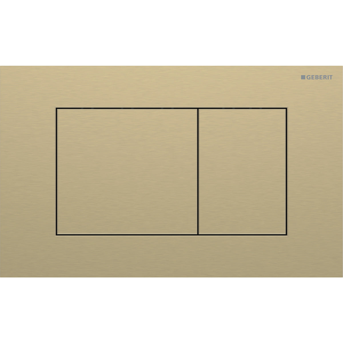 Geberit 115.629.QF.1 - Geberit Sigma40 Actuator Plate, Square, Dual Flush: Plate, Button: Brass-Coloured / Brushed, Easy-To-Clean Coated
