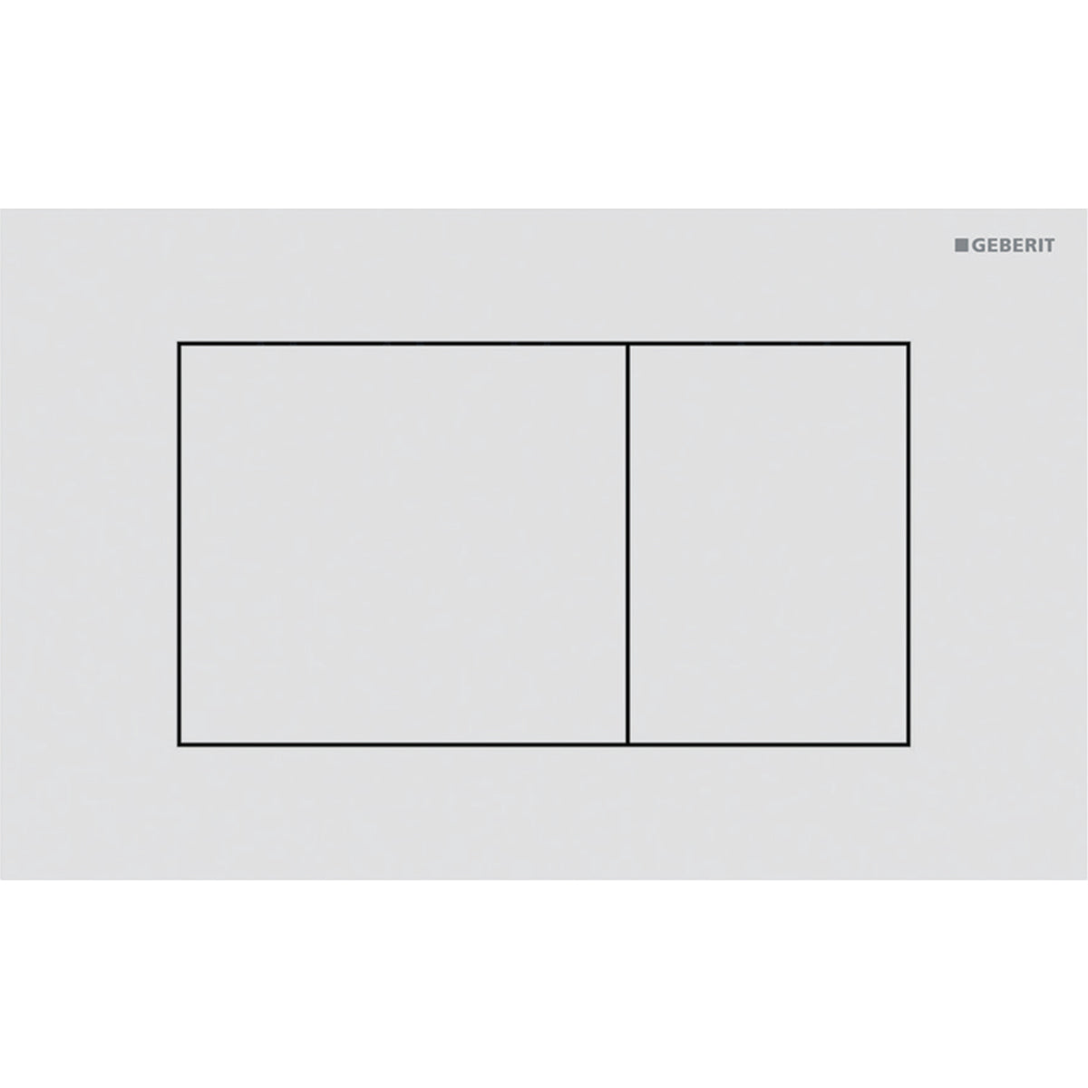 Geberit 115.629.JT.1 - Geberit Sigma40 Actuator Plate, Square, Dual Flush: Plate, Button: White Matt / Easy-To-Clean Coated