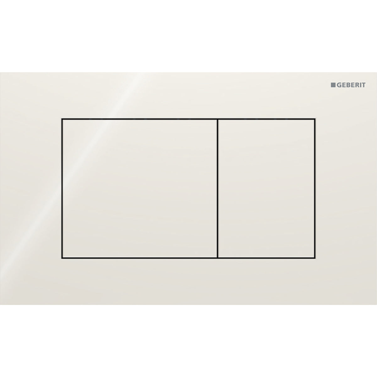 Geberit 115.629.JL.1 - Geberit Sigma40 Actuator Plate, Square, Dual Flush: Plate, Button: Sand Grey / Glossy Glass