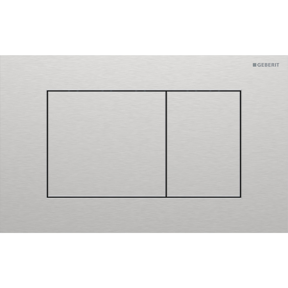 Geberit 115.629.FW.1 - Geberit Sigma40 Actuator Plate, Square, Dual Flush: Plate, Button: Brushed, Easy-To-Clean Coated