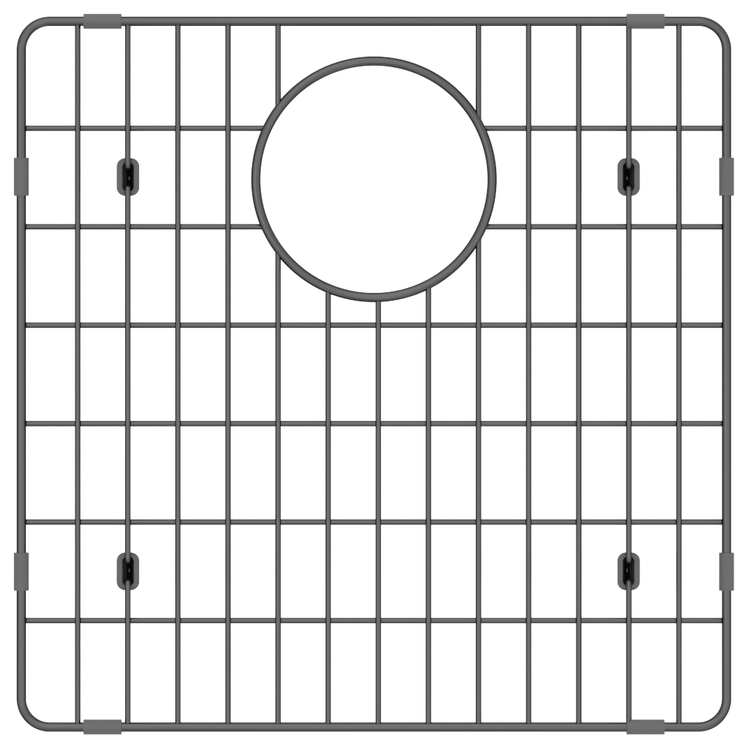 Zomodo DGC406-BP - Ss Bottom Grid - Black Pearl