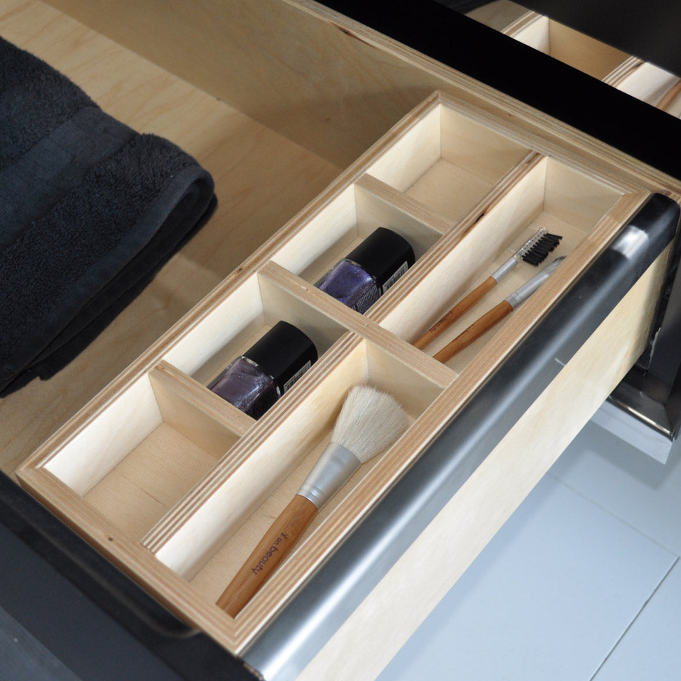 Lacava - Add-On Hanging Organizer Made Of Baltic Birch In Natural Finish And Brushed Stainless Steel Bracket.W: 6” D: 13 3/4” H: 2 1/4”