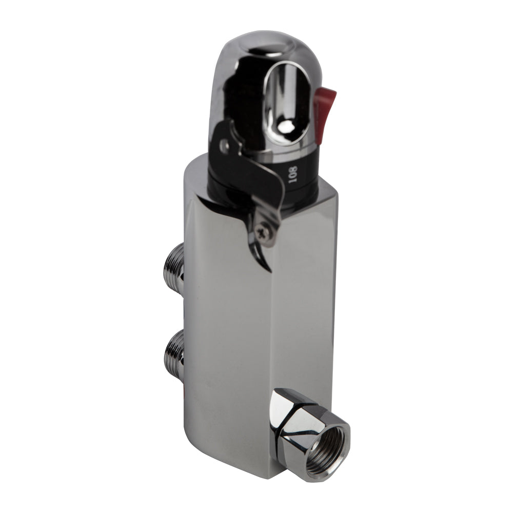 Lacava EX25A-CR - Integrated Thermostatic Mixing Valve. It Includes Built-In Filters And Back Check Valves. W: 2 1/8", H: 5 3/8".