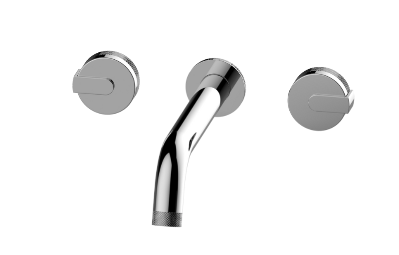 Graff G-11579-R**-L**-AU-T - Mod+ Three-Hole Wall-Mounted Tub Filler With 9-3/16" Spout