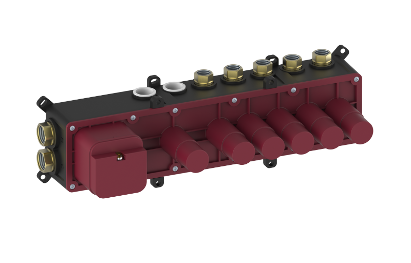 Graff G-18004A - Thermostatic 4-Button Broad Knob Rough Valve