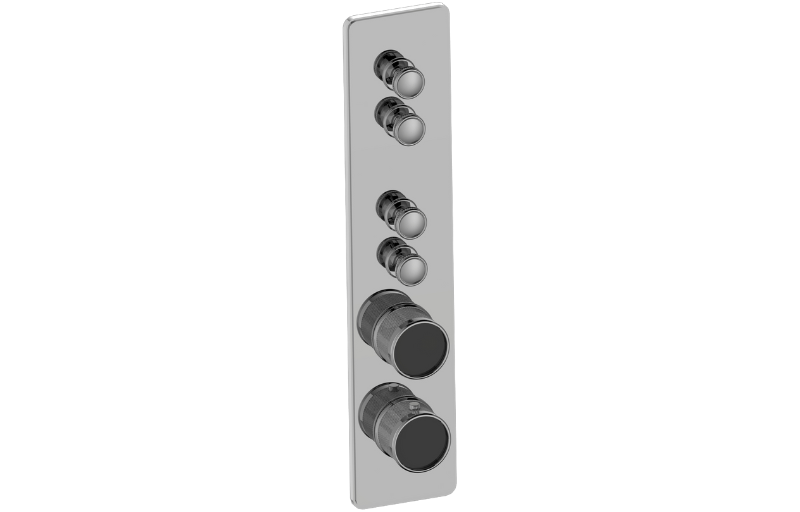 Graff G-18014VBD-AU-T - Traditional 4-Button Paired Knob Diamond Knurl Vertical Trim