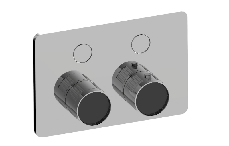 Graff G-18022CCF-AU-T - Contemporary 2-Button Fluted Knurl Compact Trim