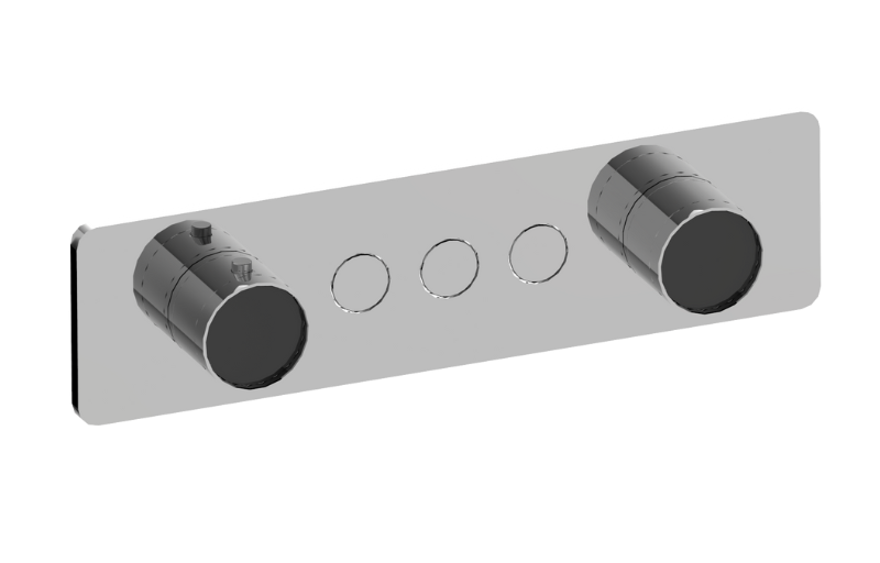 Graff G-18023HAP-AU-T - Contemporary 3-Button Split Knob Horizontal Trim