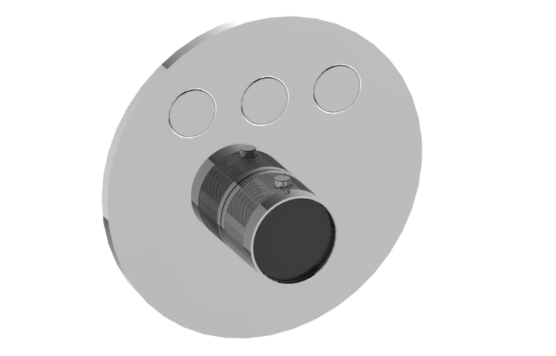 Graff G-18023RDD-AU-T - Contemporary 3-Button Diamond Knurl Round Trim