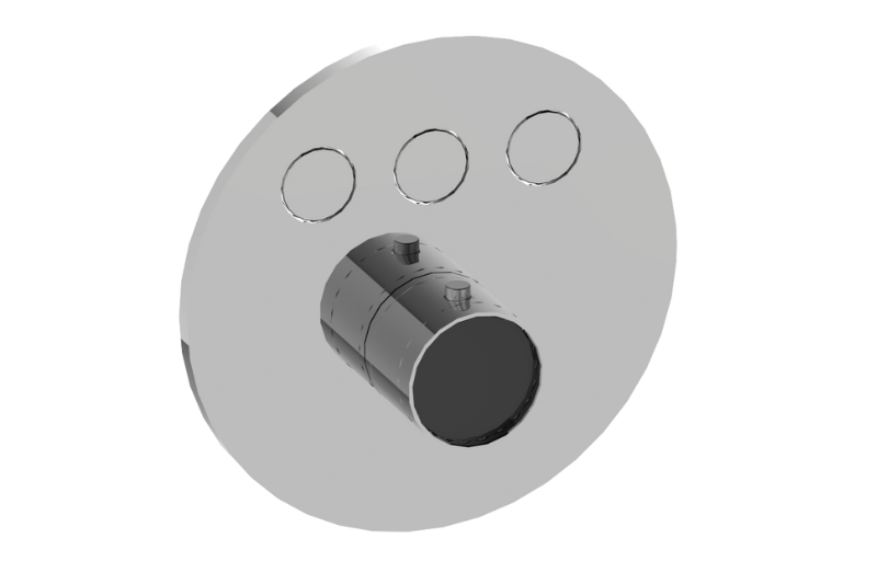Graff G-18023RDP-AU-T - Contemporary 3-Button Round Trim