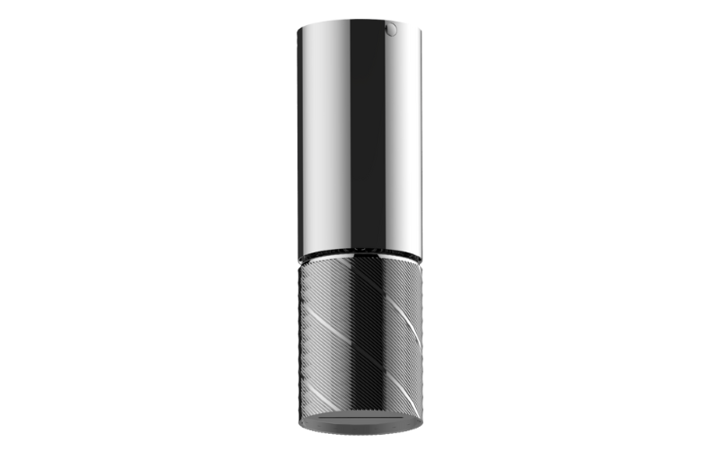 Graff G-18210CCGQ-AU - Ceiling-Mount Contemporary Oblique Knurl Cascade Showerhead