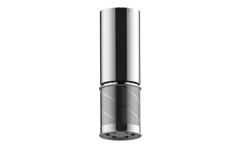 Graff G-18210CTCQ-BB - Ceiling-Mount Traditional Oblique Knurl 6-Jet Showerhead