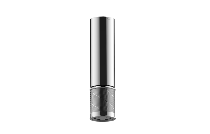 Graff G-18213CTCQ-BB - Ceiling-Mount Traditional Oblique Knurl 6-Jet Showerhead