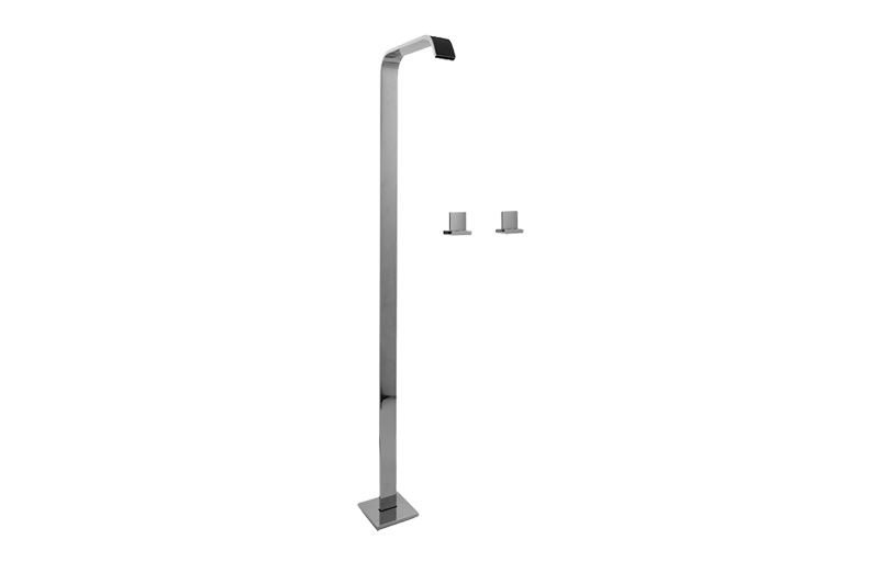 Graff G-3615-C14-BK - Floor-Mounted Vessel Filler W/Deck-Mounted Handles