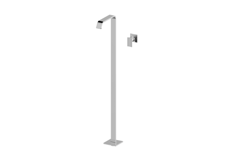Graff G-3615-LM36W-BK-T - Floor-Mounted Vessel Filler W/Deck-Mounted Handles