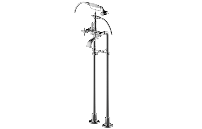 Graff G-3895-C2-AU - Exposed Floor-Mounted Tub Filler W/Handshower Set