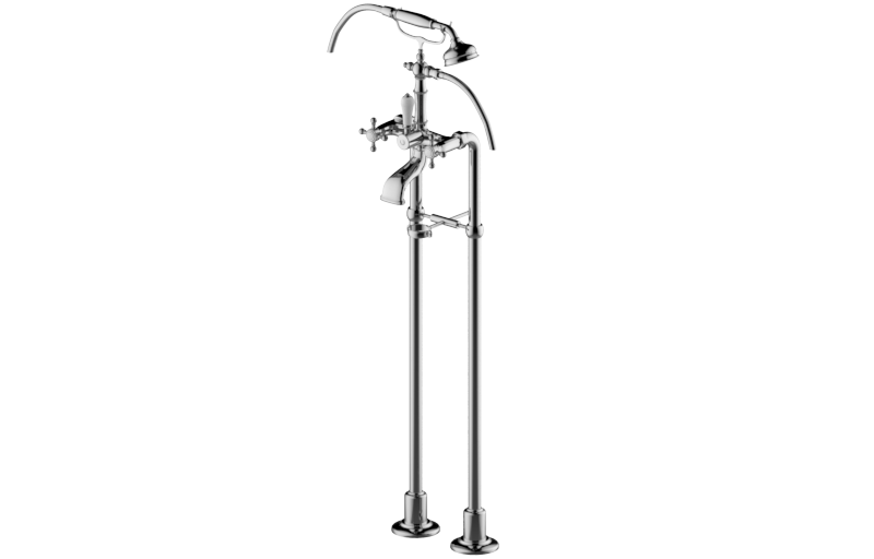 Graff G-3896-C2-AU - Exposed Floor-Mounted Tub Filler W/Handshower Set
