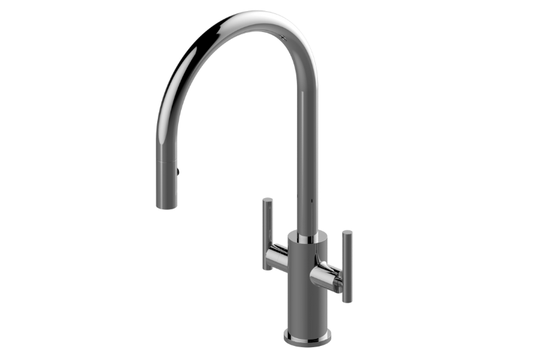 Graff G-4671-LM49D-BAU - Pull-Down Two-Handle Kitchen Faucet