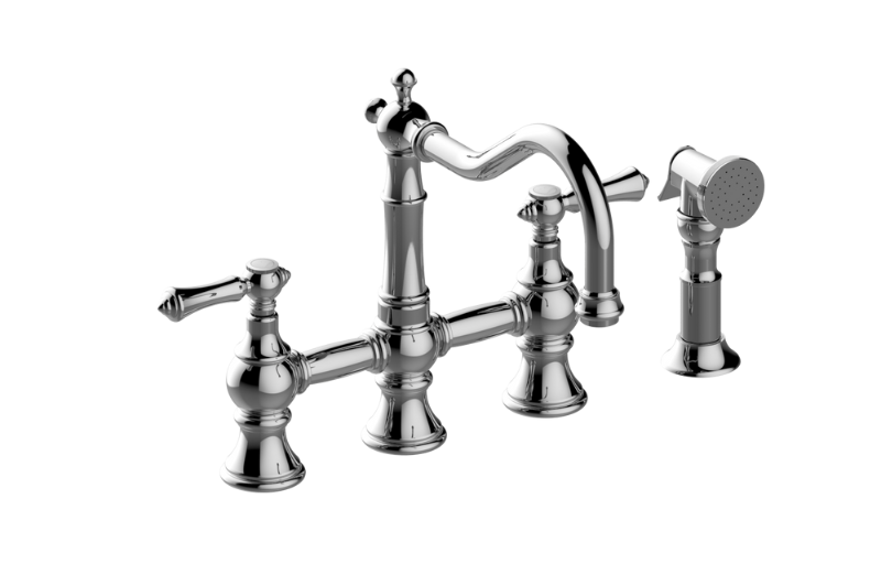 Graff G-4846-LM15-BB - Bridge Kitchen Faucet With Side Spray