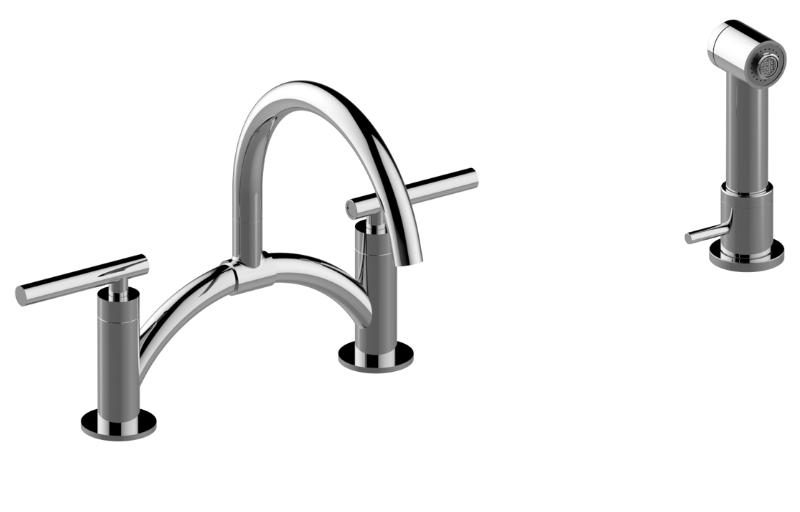Graff G-5895-LM49-BAU - Bridge Bar/Prep Faucet With Independent Side Spray