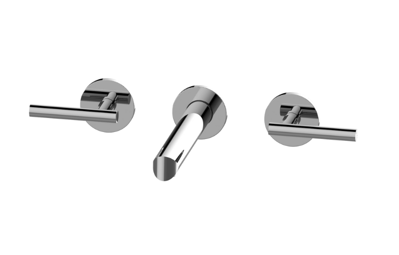 Graff G-6778-LM62B-AU-T - Terra Three-Hole Wall-Mounted Tub Filler With 7-1/2" Spout