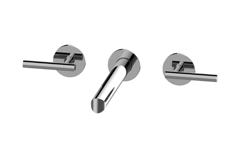 Graff G-6779-LM62B-AU-T - Terra Three-Hole Wall-Mounted Tub Filler With 9-1/2" Spout