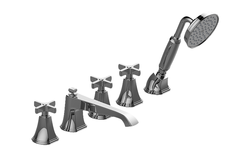 Graff G-6851-C15B-AU - Roman Tub Set W/Handshower W/Cross Handle (Rough And Trim)