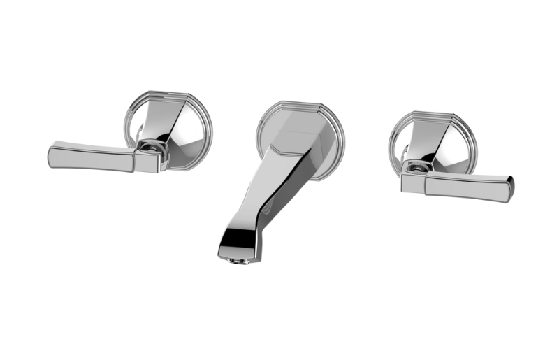Graff G-6879-LM47B-AU-T - Finezza Uno Three-Hole Wall-Mounted Tub Filler With 9-1/2" Spout