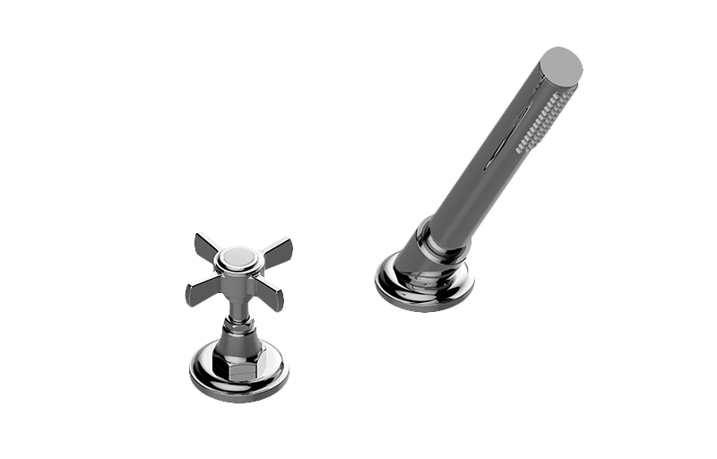 Graff G-6955-C16B-BB-T - Deck-Mounted Handshower & Diverter Set W/Cross Handle (Trim)