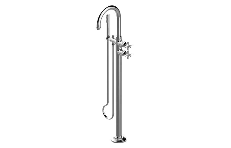 Graff G-6957-C16B-AU-T - Camden Floor Mounted Tub Filler W/Cross Handle (Trim Only)