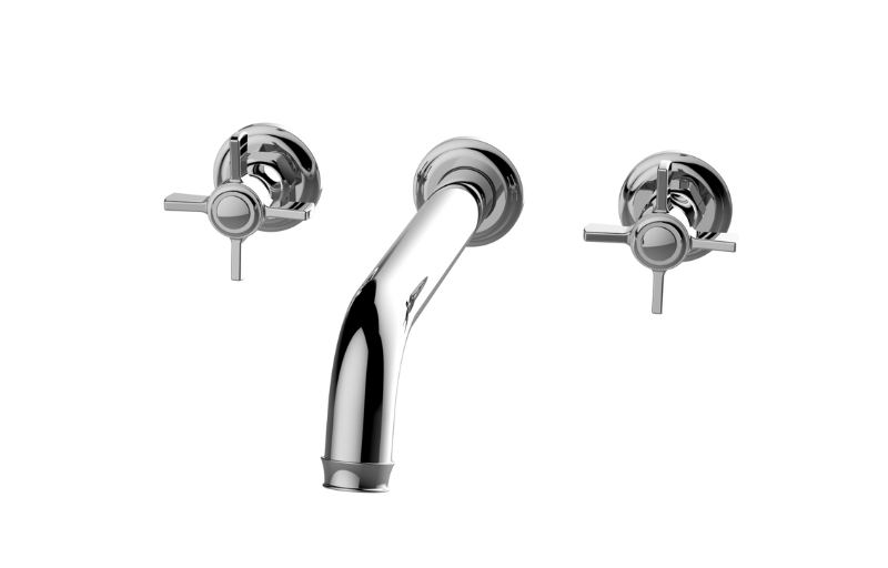 Graff G-6979-C16B-AU-T - Camdem Three-Hole Wall-Mounted Tub Filler With 9-3/8" Spout