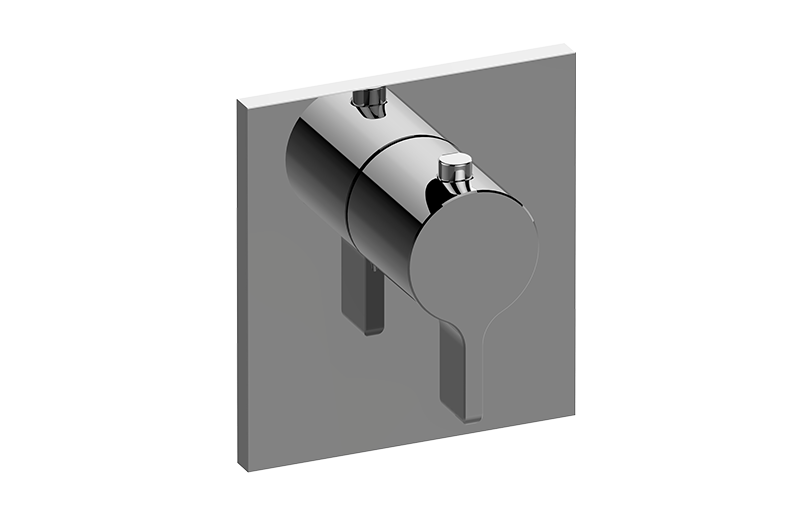 Graff G-8043-LM46E-AU-T - Square M-Series Thermostatic Valve Trim Plate With Handle