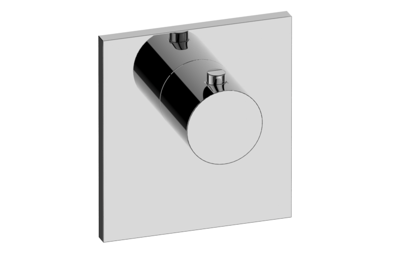 Graff G-8043-RH-AU-T - Square M-Series Thermostatic Valve Trim Plate With Handle