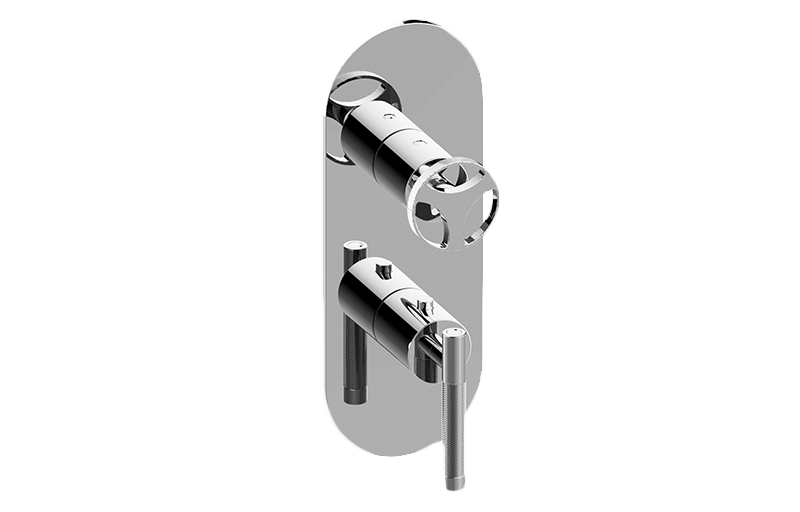 Graff G-8047-LM57C19-AU-T - Round M-Series Valve Trim With Two Handles