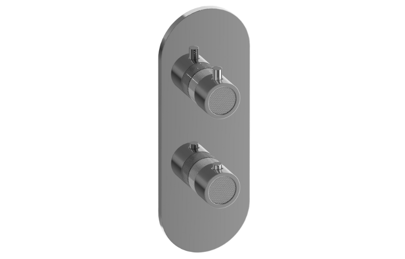 Graff G-8047-RK0-AU-T - Round M-Series Valve Trim With Two Handles