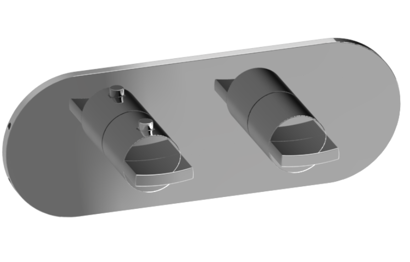 Graff G-8047H-C14E0-AU-T - Round M-Series Valve Trim With Two Handles (Horizontal Orientation)