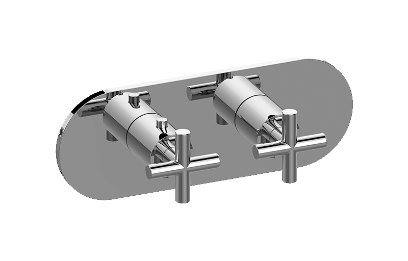 Graff G-8047HH-C17E0-AU-T - Round M-Series Valve Trim With Two Handles (Horizontal Orientation)