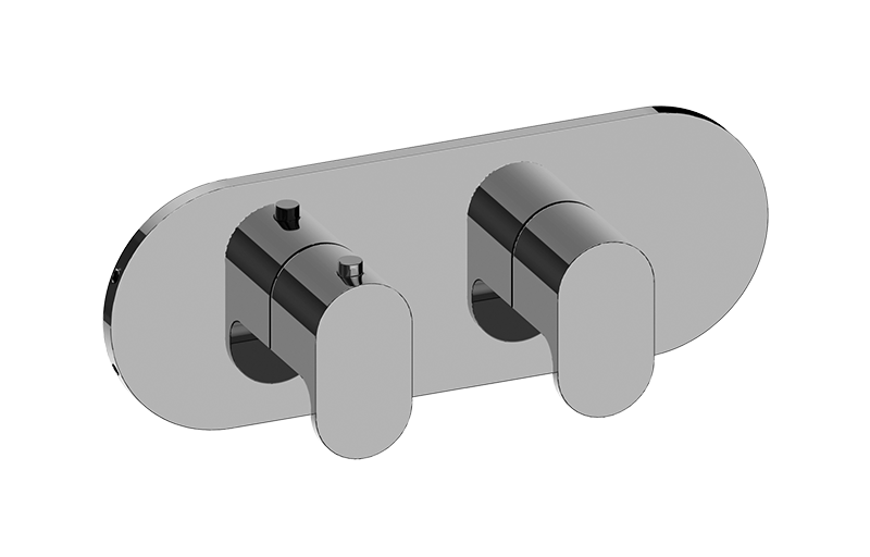 Graff G-8047H-LM44E0-AU-T - Round M-Series Valve Trim With Two Handles (Horizontal Orientation)
