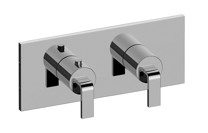 Graff G-8048H-LM40E0-AU-T - Square M-Series Valve Trim With Two Handles (Horizontal Orientation)