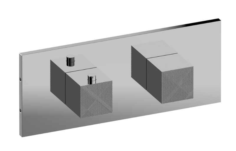 Graff G-8048H-SK0-UBB-T - Square M-Series Valve Trim With Two Handles (Horizontal Orientation)