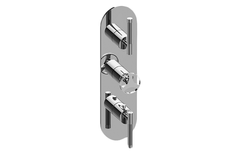 Graff G-8056-ALM57C19-AU-T - Round M-Series Valve Trim With Three Handles
