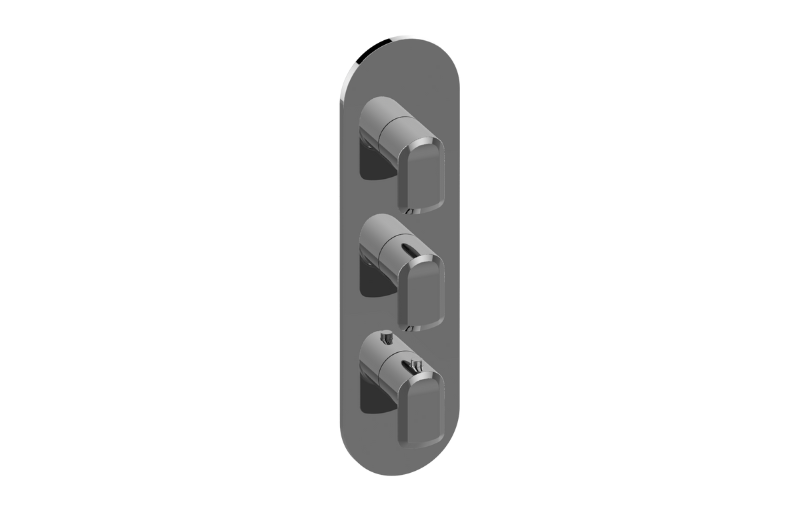 Graff G-8056-LM61E0-BB-T - Round M-Series Valve Trim With Three Handles
