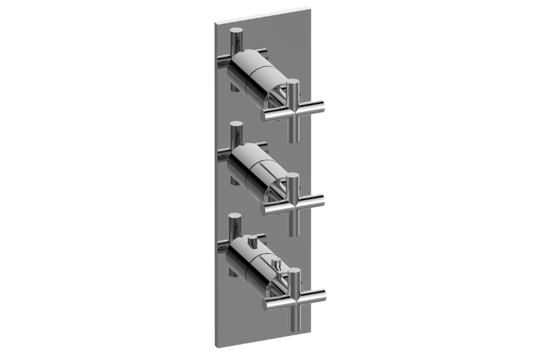 Graff G-8057-C17E0-AU-T - Square M-Series Valve Trim With Three Handles
