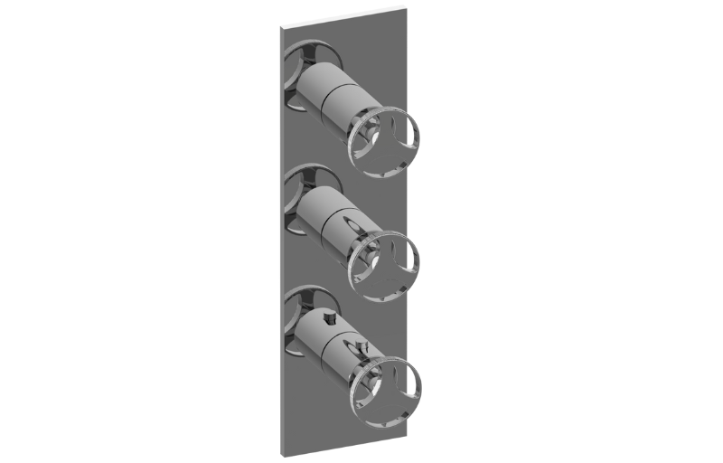 Graff G-8057-C19E0-AU-T - Square M-Series Valve Trim With Three Handles